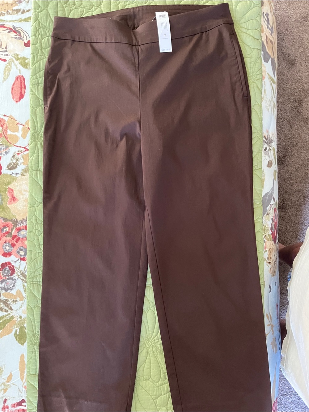Chico's Brown Straight-Leg Trousers